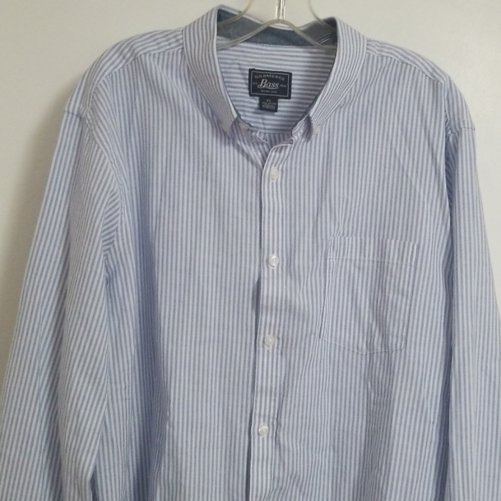 G.H. Bass Blue Stripe Buttondown